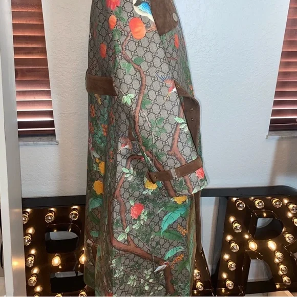 Gucci GG Supreme Tian Trench Coat Size 40 - Picture 6 of 15